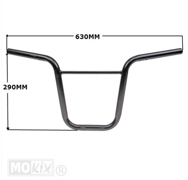 Stuur Tomos STD/Quadro Zwart (Supertec)