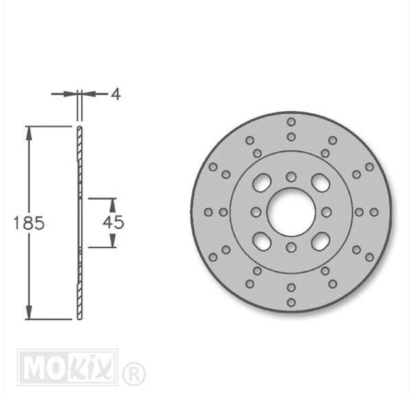 Remschijf Rieju RS1 Achter 185x45x4 IGM