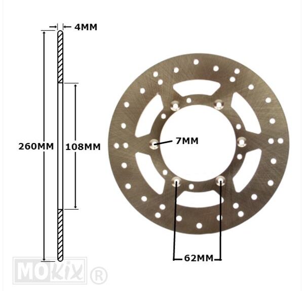 Remschijf Rieju MRX/SMX Voor 260x108.2x4 IGM