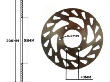 Remschijf Rieju SMX/RRX 50 Achter 200x58x3.6 IGM