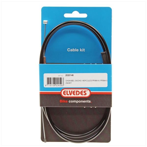 Kabel GAS Sachs/Hercules Prima 4/5 Zwart Elvedes - Afbeelding 2