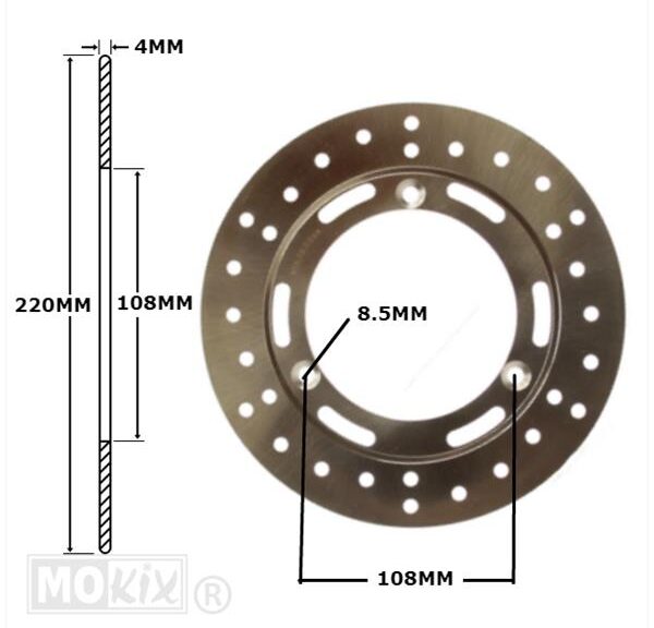 Remschijf Suzuki RMX 96 Voor 220x108x4 IGM"