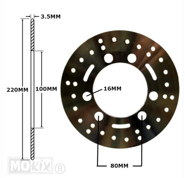 Remschijf Suzuki RMX 97 Voor 220x100x3.5 IGM"