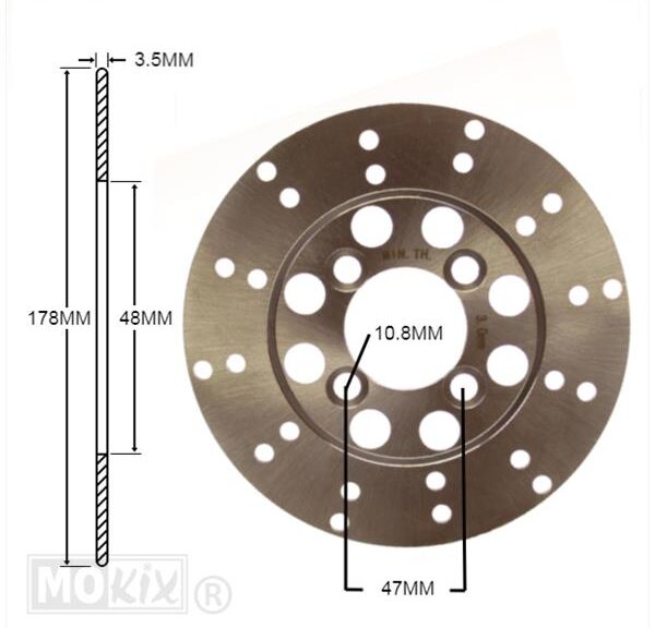 Remschijf Yamaha BW'S/Booster Voor 178x48x3.5 IGM