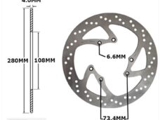 Remschijf Rieju RS3 50-125 Voor 280x108x4.0 IGM