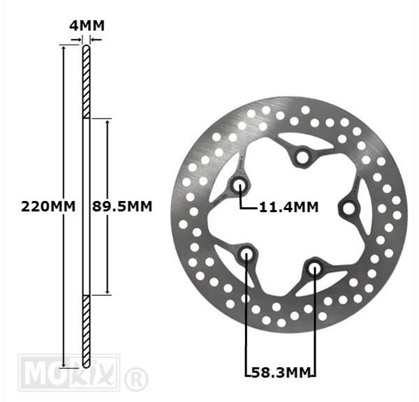 Brake Disc Kymco Like Front 220x89.5x4 IGM