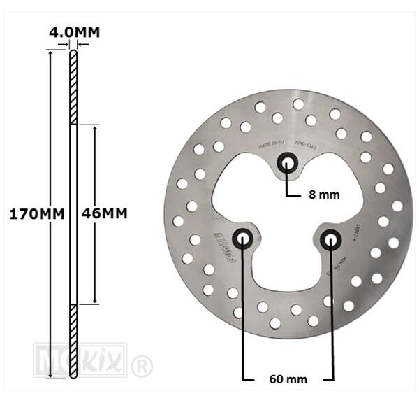 Bremsscheibe Peugeot Kisbee 2T RS vorne 170x46x4.0 - IGM