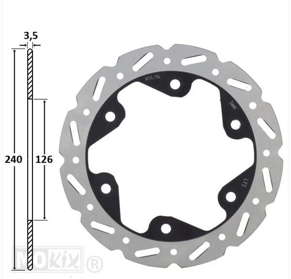 Remschijf Kymco Super 8 Voor 240x126x3.5 IGM