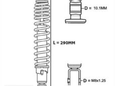 Schokbreker Aprilia Rally LC 95-03  Zwart Forsa
