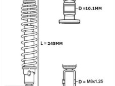 Stötdämpare MAL F10 92-08/Igår 97 Svart Forsa