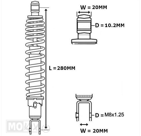 Schokbreker PEU Buxy/Speedake 94-97 Zwart Forsa