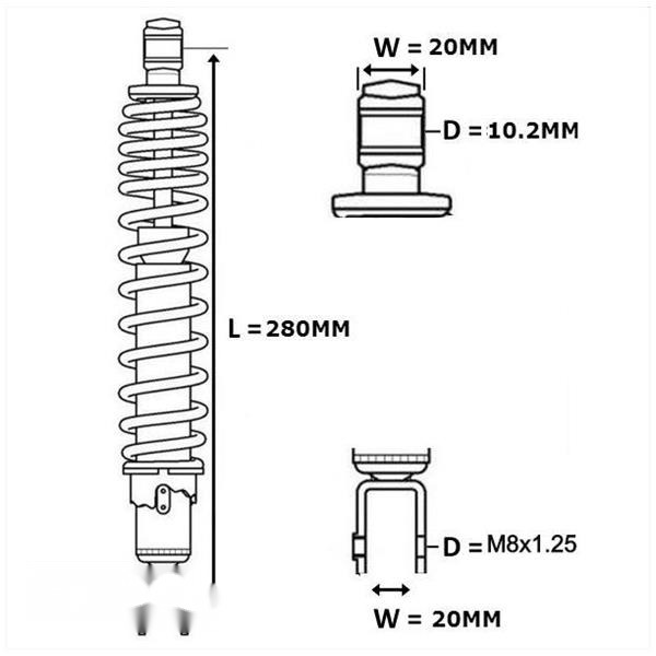Schokbreker PEU Buxy/Speedake 94-97 Zwart Forsa