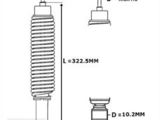 Schokbreker PIA Vespa ET4/LX/ZIP 125 Zwart Forsa