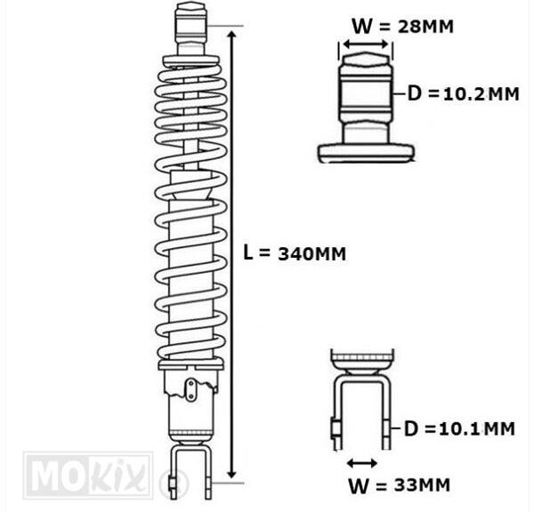 Schokbreker APR Sport City ONE 2T/4T Zwart Forsa