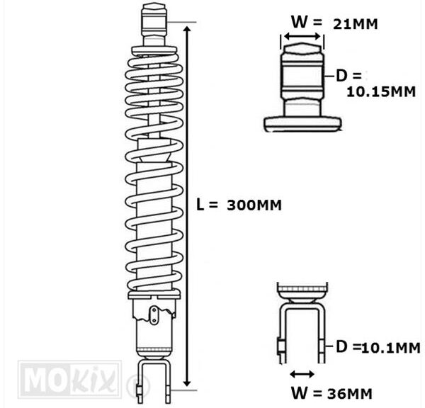 Schokbreker Aprilia SR Street 03-12  Zwart Forsa