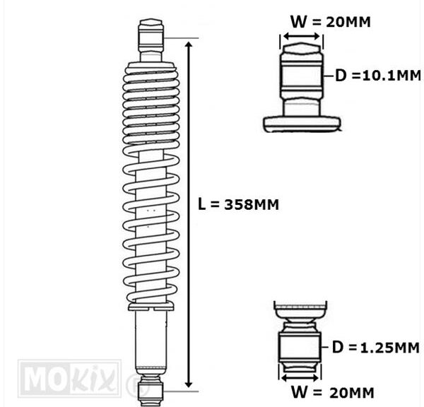 Schokbreker Yamaha VP Xcity 09-12 250 Zwart Forsa