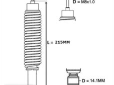 Schokbreker PIA Vespa 67-82/PK 82-89 Zwart Forsa