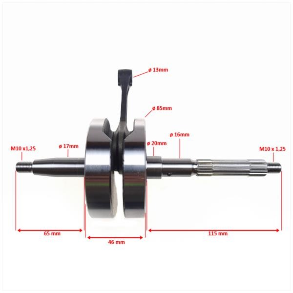Krukas Piaggio 4T 2V NM/ 4V 50cc 20mm OEM - Afbeelding 3