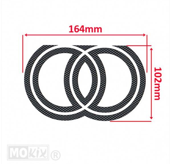 Gilera Sticker Embleem SET 2delig Carbon
