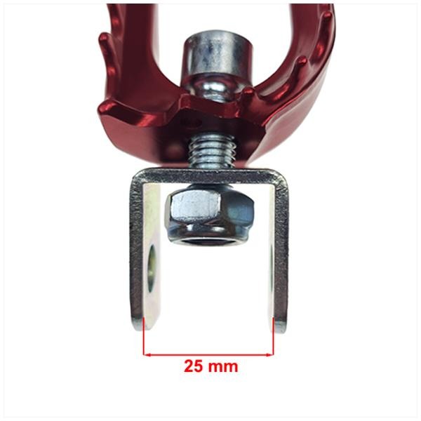 Voetsteunset Rieju MRX/SMX Aluminium Rood - Afbeelding 3