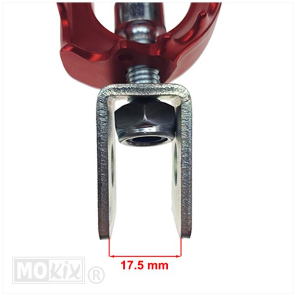 Voetsteunset Derbi Senda-R Aluminium Rood - Afbeelding 3