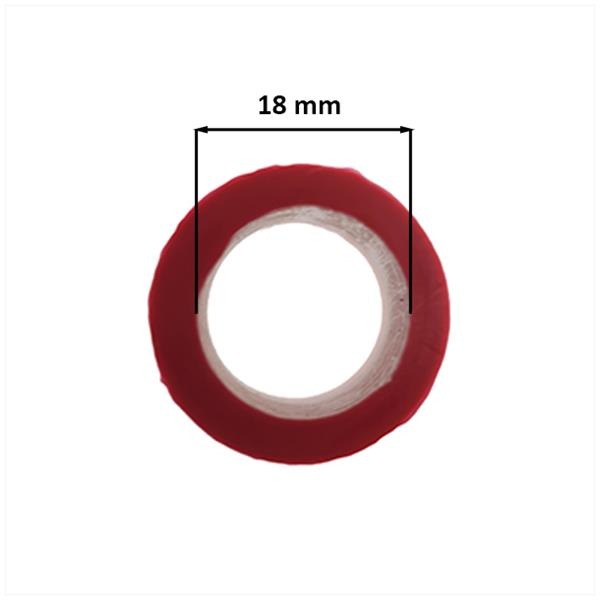 Uitlaatrubber UNI 18/21mm Rood - Afbeelding 2