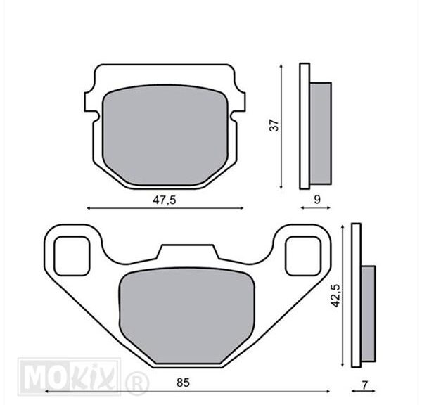 Remblokset RMS (Peugeot Buxy/Kisbee) CE