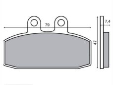 Remblokset RMS (China Scooter / Honda Bali) CE