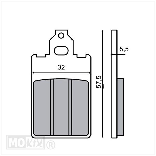Remblokset RMS (Malaguti F15/F12/PEUGEOT Buxy) CE