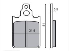 Remblokset RMS (Italjet Formula/Piaggio Quartz) CE