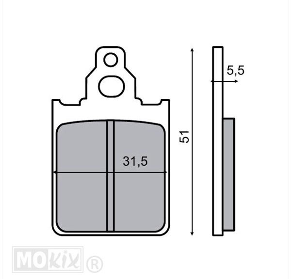 Remblokset RMS (Italjet Formula/Piaggio Quartz) CE