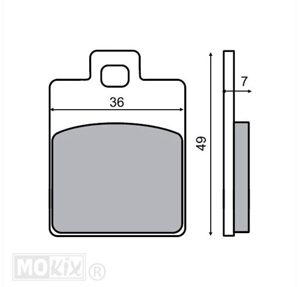 Remblokset RMS (Piaggio LX/ZIP/Stalker /NRG) CE