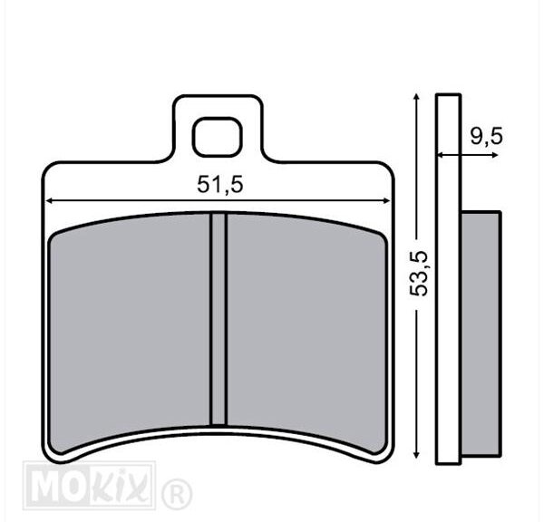 Remblokset RMS (Aprilia Morini Achter) CE