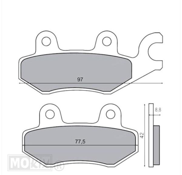 Remblokset RMS (Kymco Dink IVA S3/S5) CE
