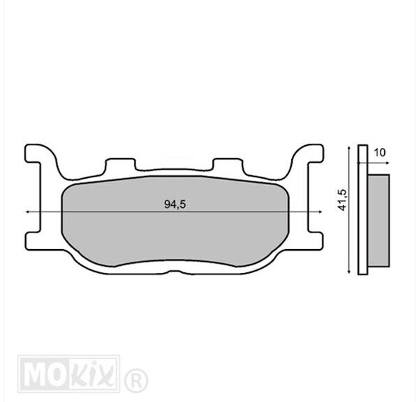 Remblokset RMS (Kymco Majesty 250cc '96/'99) CE