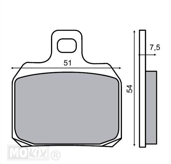 Remblokset RMS (Aprilia RS07/PIAGGIO/PEU SPF3) CE"