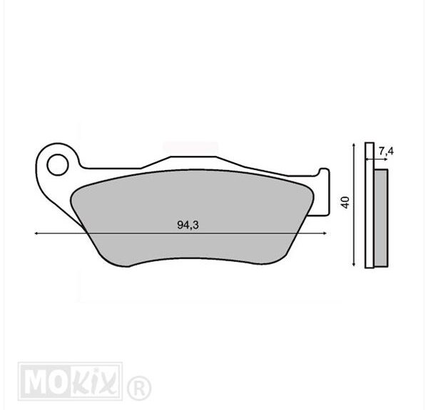 Remblokset RMS (Yamaha X-MAX 125cc) CE