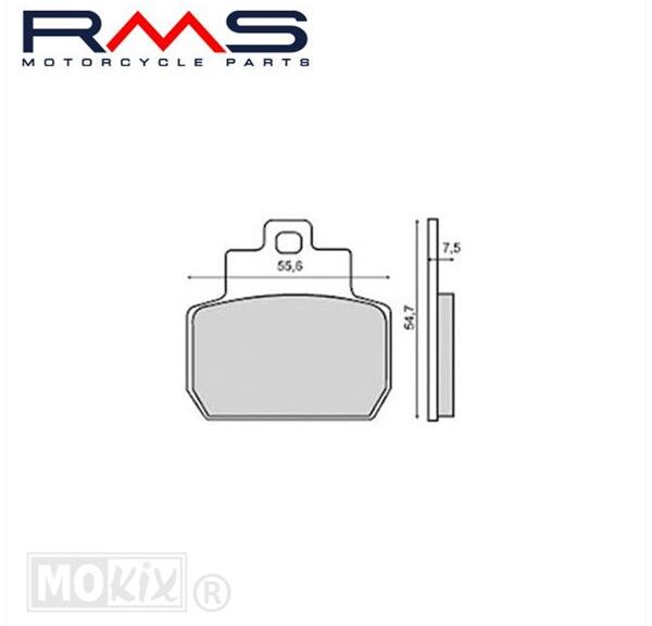 Remblokset RMS (Piaggio Beverly 500 05/06) CE