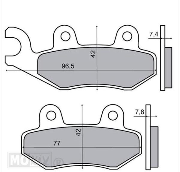 Remblokset RMS (PEU Django/Suzuki ATV 98-00) CE