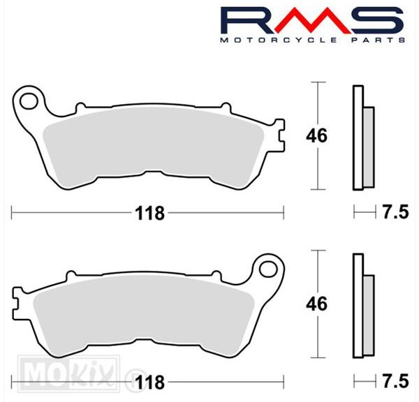 Remblokset RMS (Honda SH 125cc) Voor