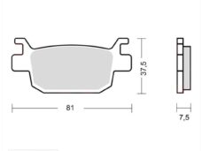 Remblokset RMS (Honda SH 125cc) Achter CE