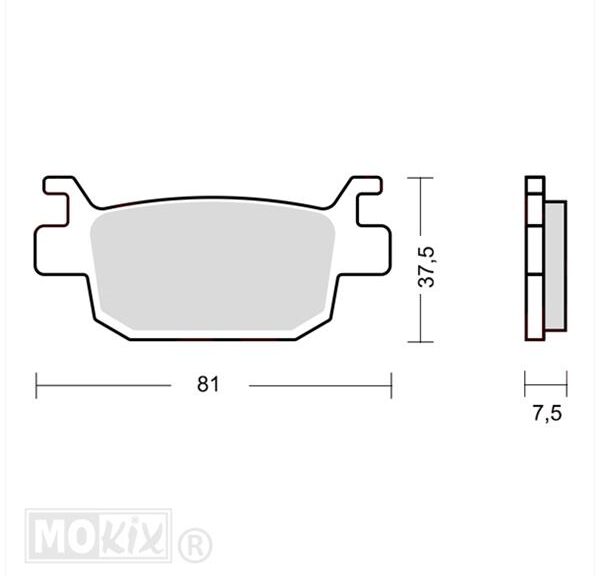 Remblokset RMS (Honda SH 125cc) Achter CE