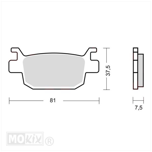 Remblokset RMS (Honda SH 125cc) Achter CE