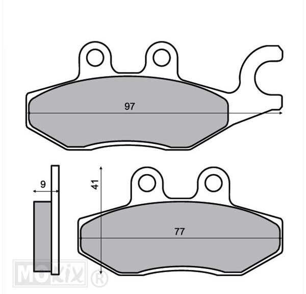 Remblokset RMS (Piaggio FLY 4T 100cc) CE