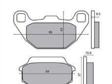 Remblokset RMS (Kymco People) Voor CE