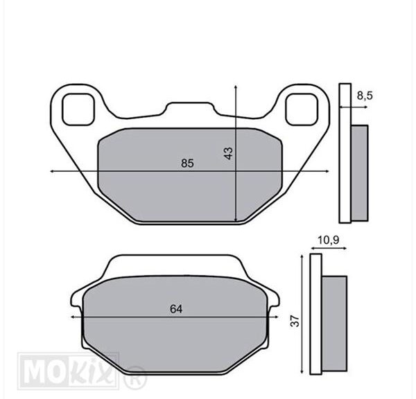 Remblokset RMS (Kymco People) Voor CE