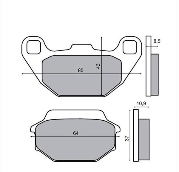 Remblokset RMS (Kymco People) Voor CE