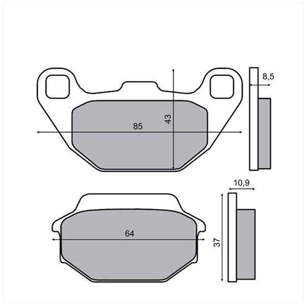 Remblokset RMS (Kymco People) Voor CE