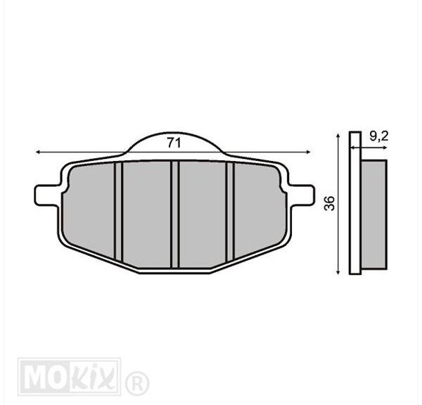 Remblokset RMS (MBK Flame FLY ONE 50-125cc) CE