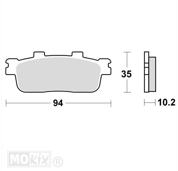 Remblokset RMS (Kymco People 125cc >2007) CE
